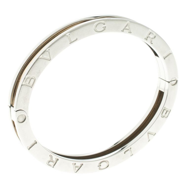 Pre Owned Bvlgari B.Zero1 18k Rose Gold & Steel Bracelet 16cm