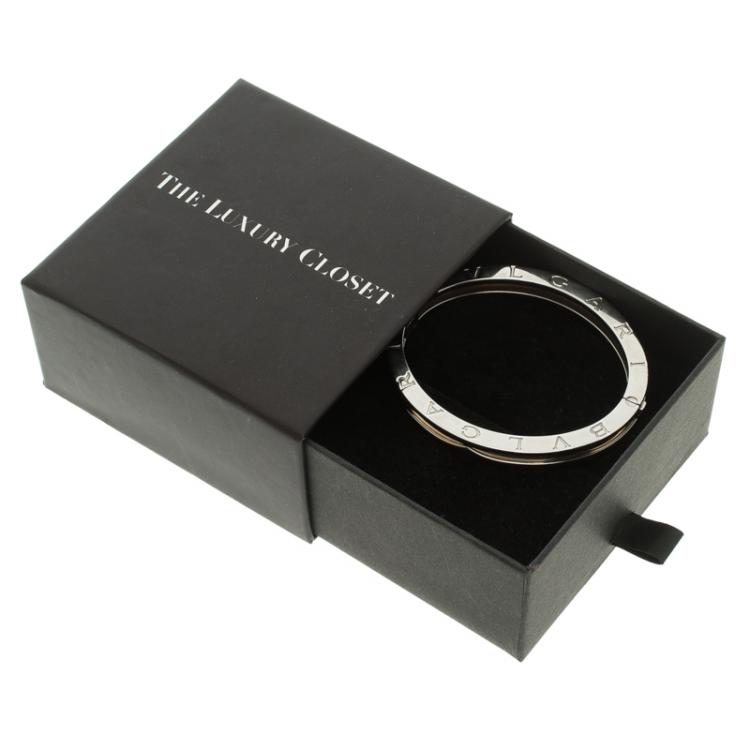 Pre Owned Bvlgari B.Zero1 18k Rose Gold & Steel Bracelet 16cm