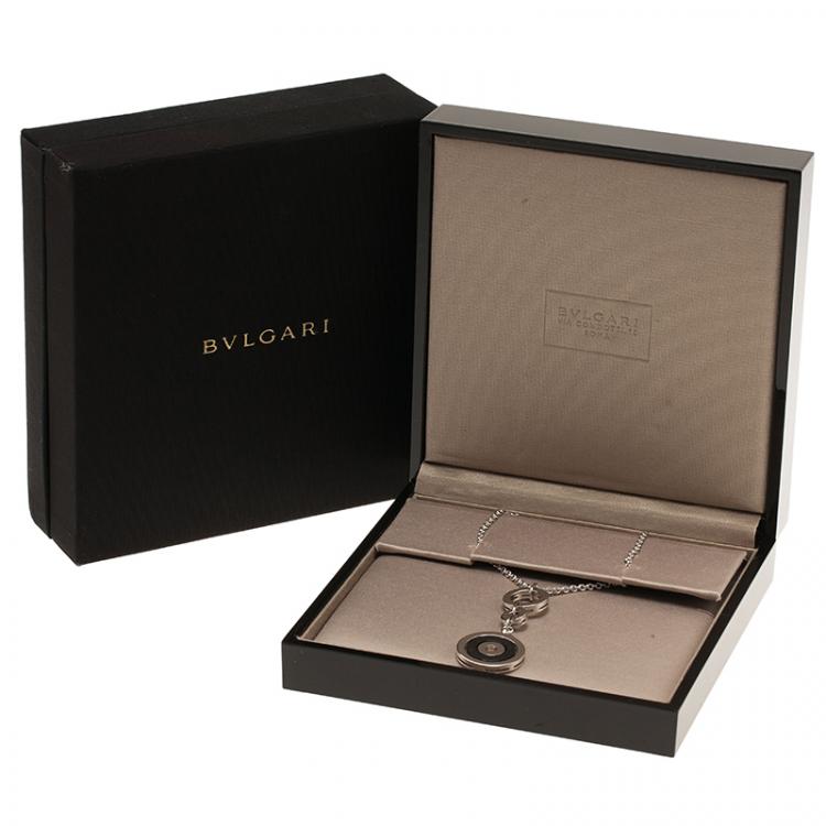 Pre Owned Bvlgari Cerchi White Gold Ceramic Pendant Necklace