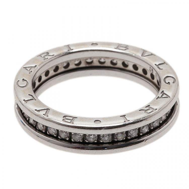 Pre Owned Bvlgari B.Zero1 Diamond Band Ring Size 53
