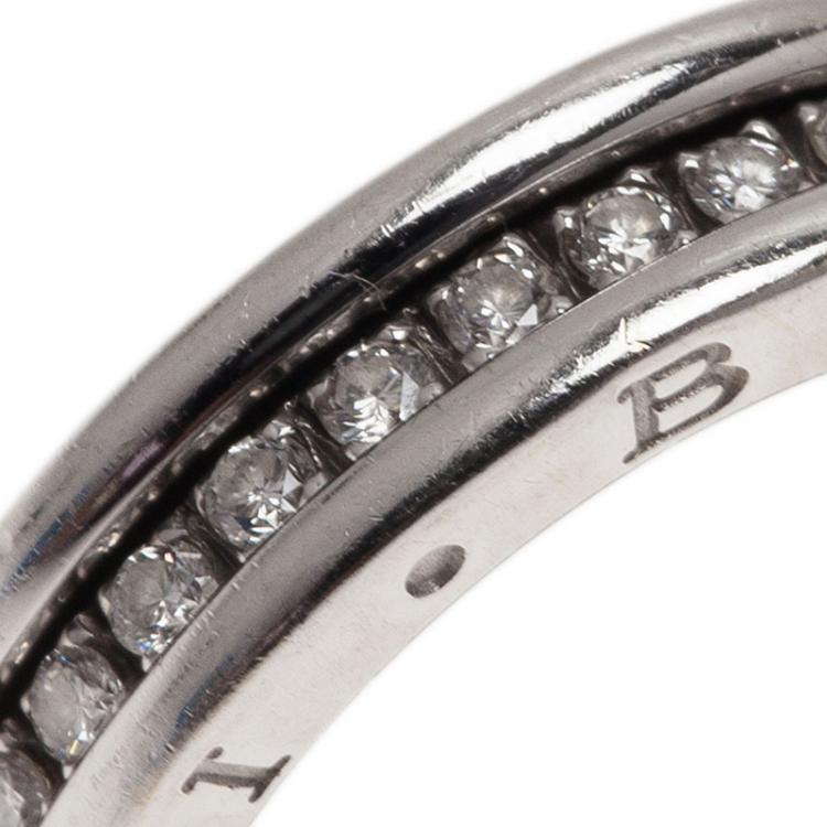 Pre Owned Bvlgari B.Zero1 Diamond Band Ring Size 53