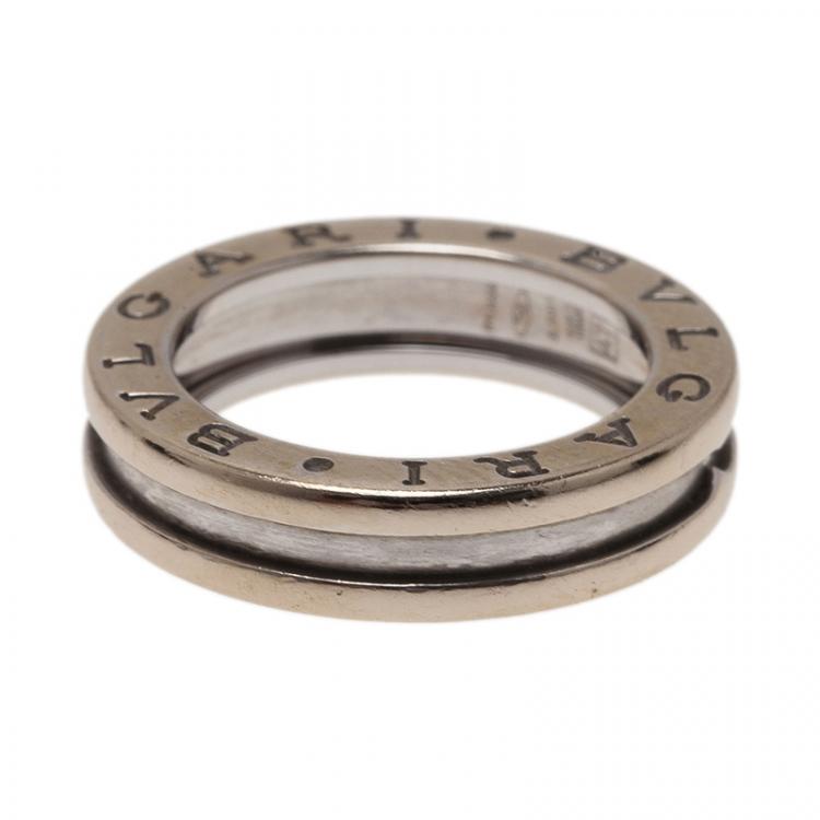 Pre Owned Bvlgari B.Zero1 1-band White Gold Ring Size 47