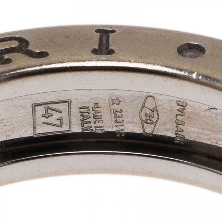Pre Owned Bvlgari B.Zero1 1-band White Gold Ring Size 47