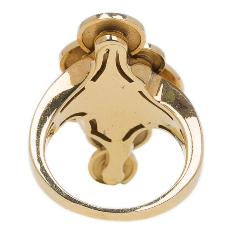 Pre Owned Bvlgari Cicladi Yellow Gold Ring Size 50.5