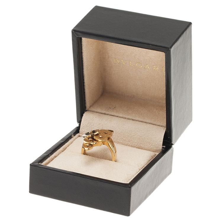 Pre Owned Bvlgari Cicladi Yellow Gold Ring Size 53