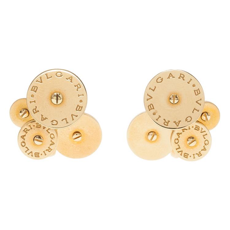 Pre Owned Bvlgari Cicladi Yellow Gold Clip Earrings