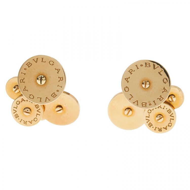Pre Owned Bvlgari Cicladi Yellow Gold Clip Earrings