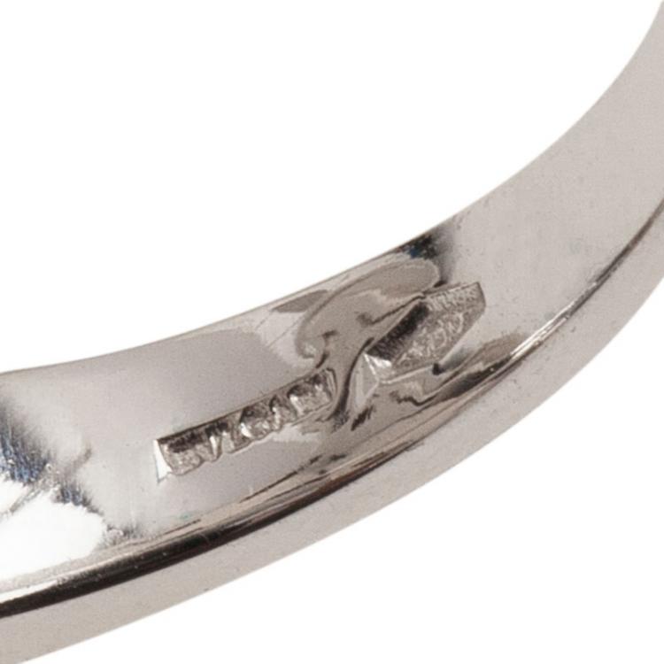 Pre Owned Bvlgari Cicladi White Gold Ring Size 56