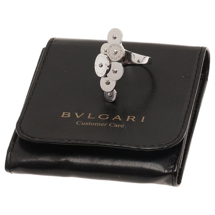 Pre Owned Bvlgari Cicladi White Gold Ring Size 56