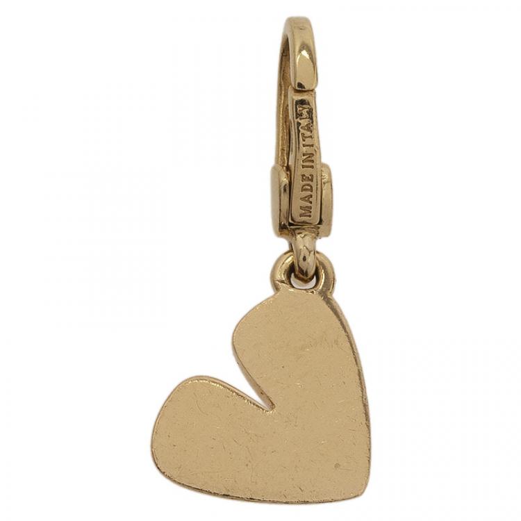 Pre Owned Bvlgari Heart Yellow Gold Charm