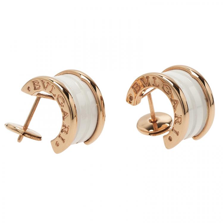 Rose gold Fiorever Earrings with 0.38 ct Diamonds | Bulgari Official Store