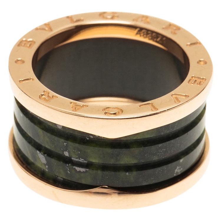 bvlgari green marble ring