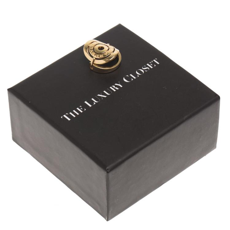 Pre Owned Bvlgari Cerchi Yellow Gold Ring Size 53