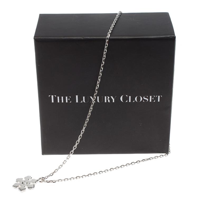 Pre Owned Bvlgari Snowflake Diamond White Gold Pendant Necklace