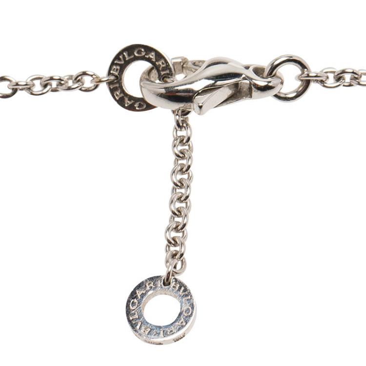 Pre Owned Bvlgari Cerchi White Gold Pendant Necklace