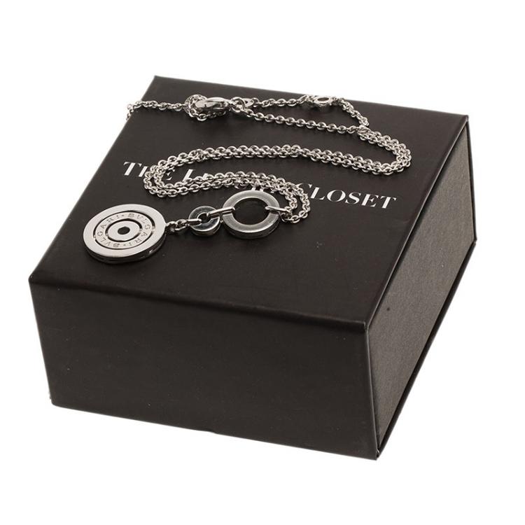 Pre Owned Bvlgari Cerchi White Gold Pendant Necklace