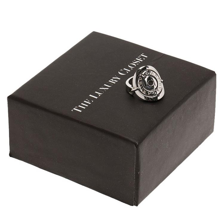 Pre Owned Bvlgari Cerchi White Gold Ring Size 54
