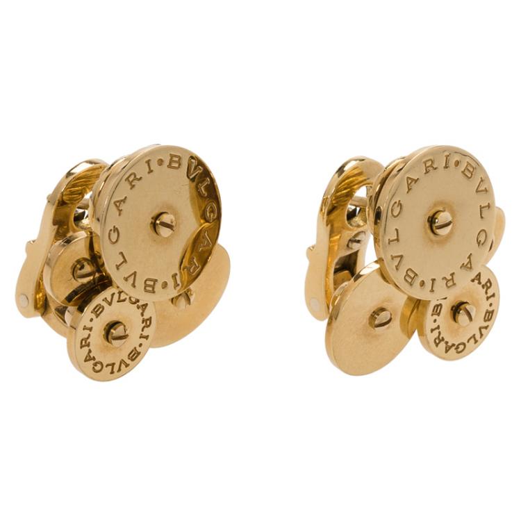 Pre Owned Bvlgari Cicladi Yellow Gold Clip Earrings