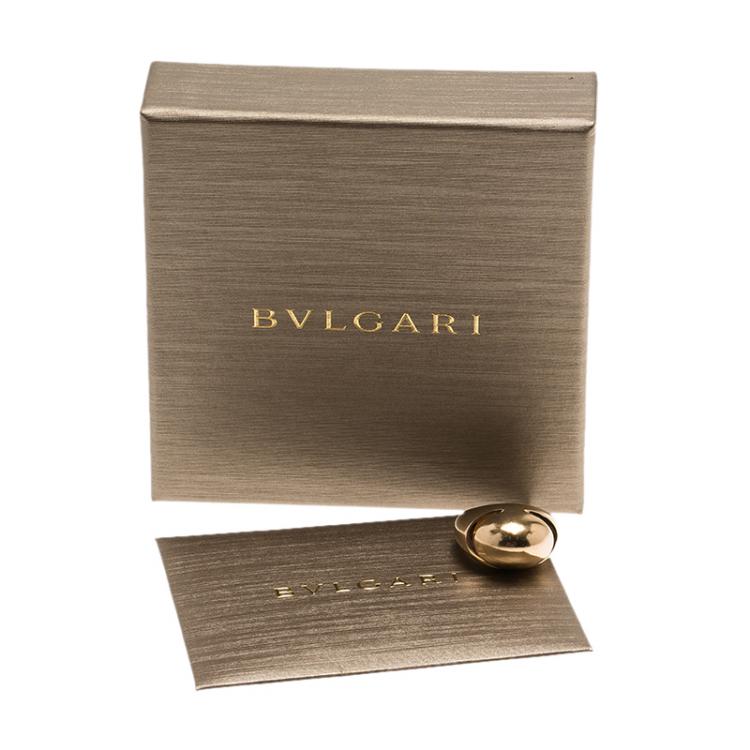 Pre Owned Bvlgari Fancy High Dome Rose Gold Ring Size 53