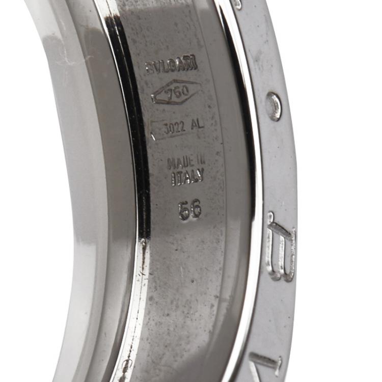 Pre Owned Bvlgari B.zero1 1-Band White Gold Ring Size 56