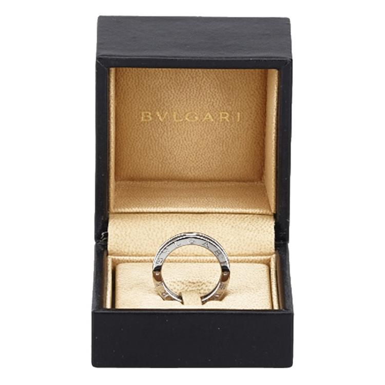 Pre Owned Bvlgari B.zero1 1-Band White Gold Ring Size 56