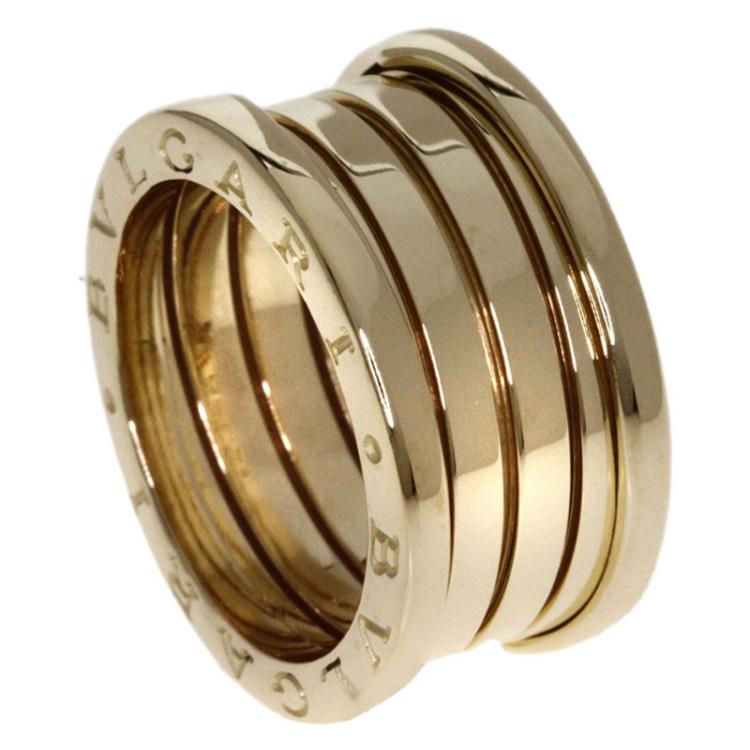 Pre Owned Bvlgari B.Zero1 3-Band Yellow Gold Ring Size 51