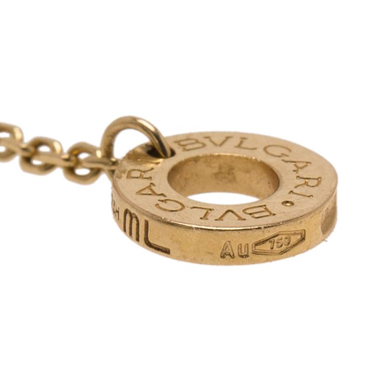 Pre Owned Bvlgari Divas' Dream Lapiz Lazuli Charm Rose Gold Chain Bracelet 18cm