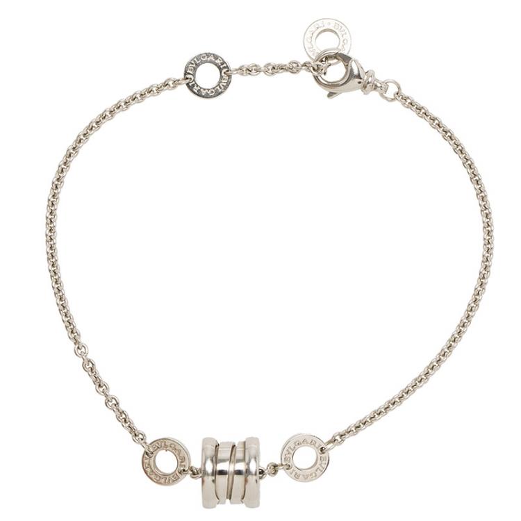Pre Owned Bvlgari B.zero1 18k White Gold Soft Bracelet