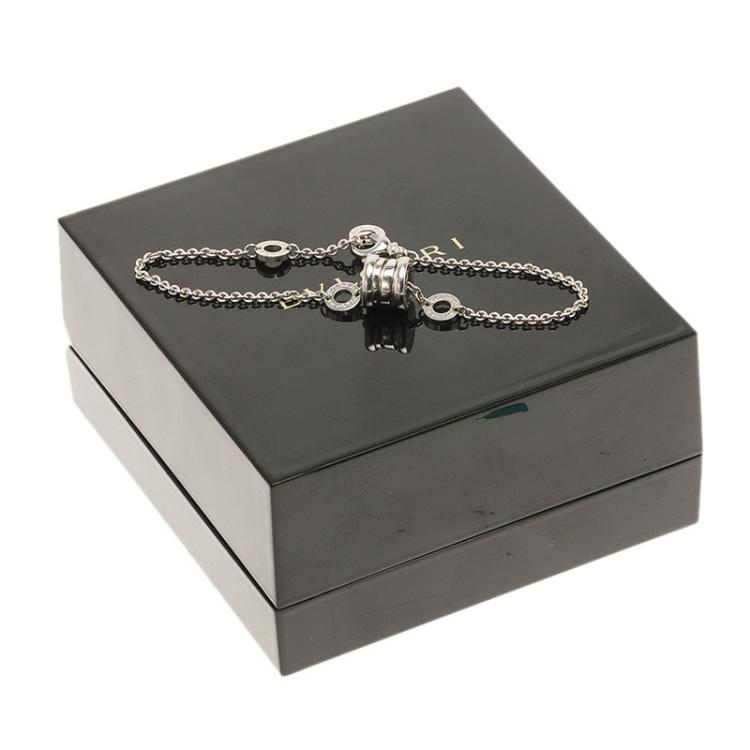 Pre Owned Bvlgari B.zero1 18k White Gold Soft Bracelet