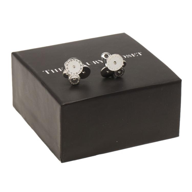 Pre Owned Bvlgari Cicladi White Gold Clip-on Stud Earrings