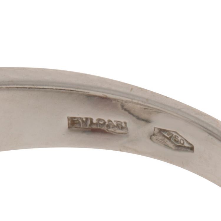 Pre Owned Bvlgari Cicladi White Gold Cocktail Ring Size 52