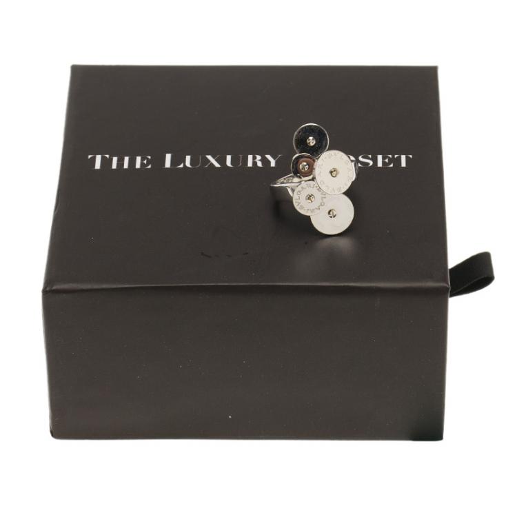 Pre Owned Bvlgari Cicladi White Gold Cocktail Ring Size 52