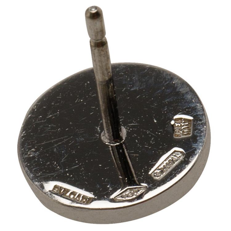 Pre Owned Bvlgari Bvlgari Onyx White Gold Stud Earrings