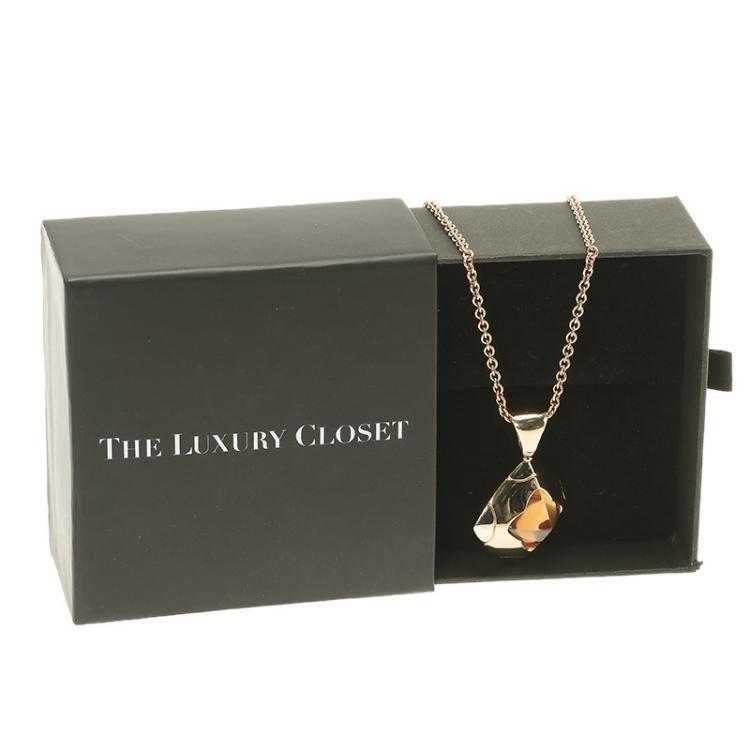 Pre Owned Bvlgari Piramide Citrine Yellow Gold Pendant