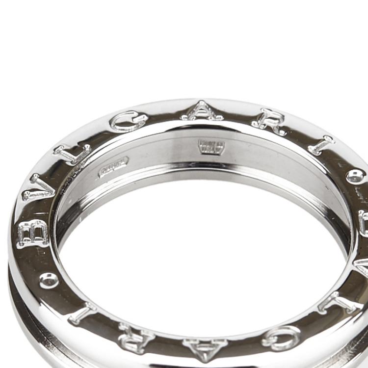 Pre Owned Bvlgari B.zero1 1-Band White Gold Ring Size 54