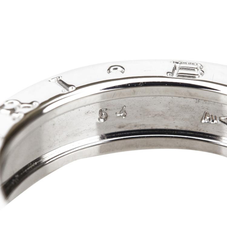 Pre Owned Bvlgari B.zero1 1-Band White Gold Ring Size 54