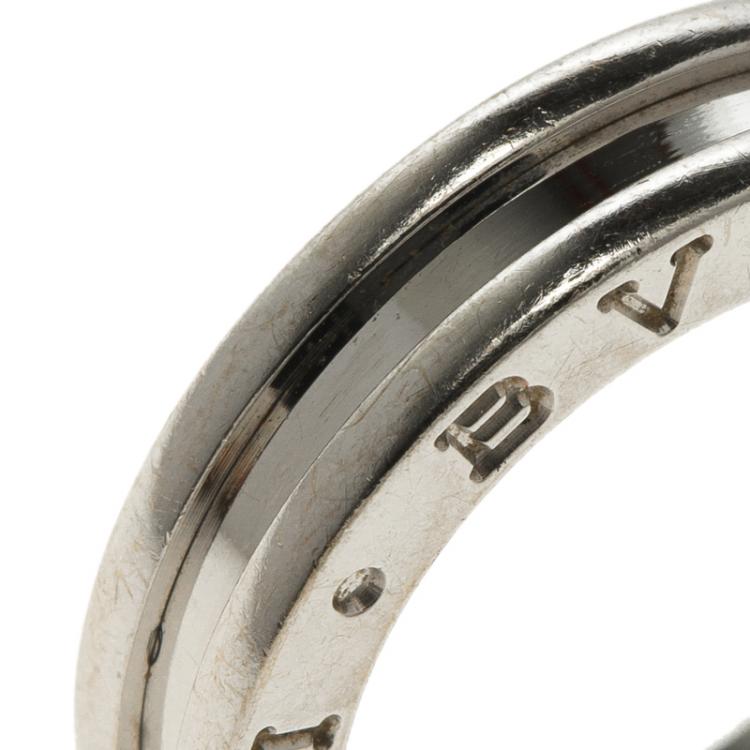 Pre Owned Bvlgari B.Zero1 1-band 18k White Gold Ring Size 53