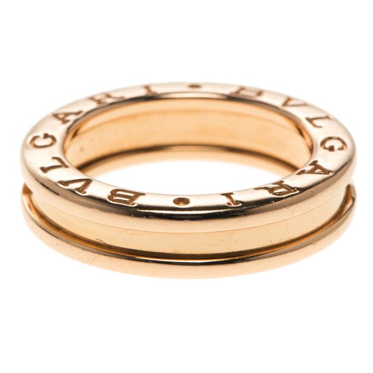 Pre Owned Bvlgari B.Zero1 1-Band 18K Rose Gold Ring Size 47