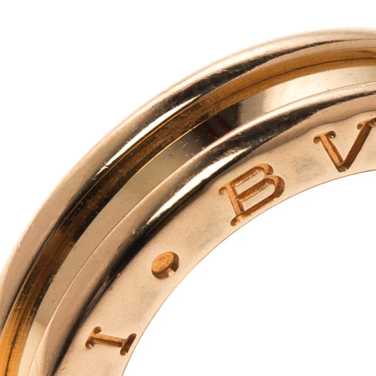 Pre Owned Bvlgari B.Zero1 1-Band 18K Rose Gold Ring Size 47