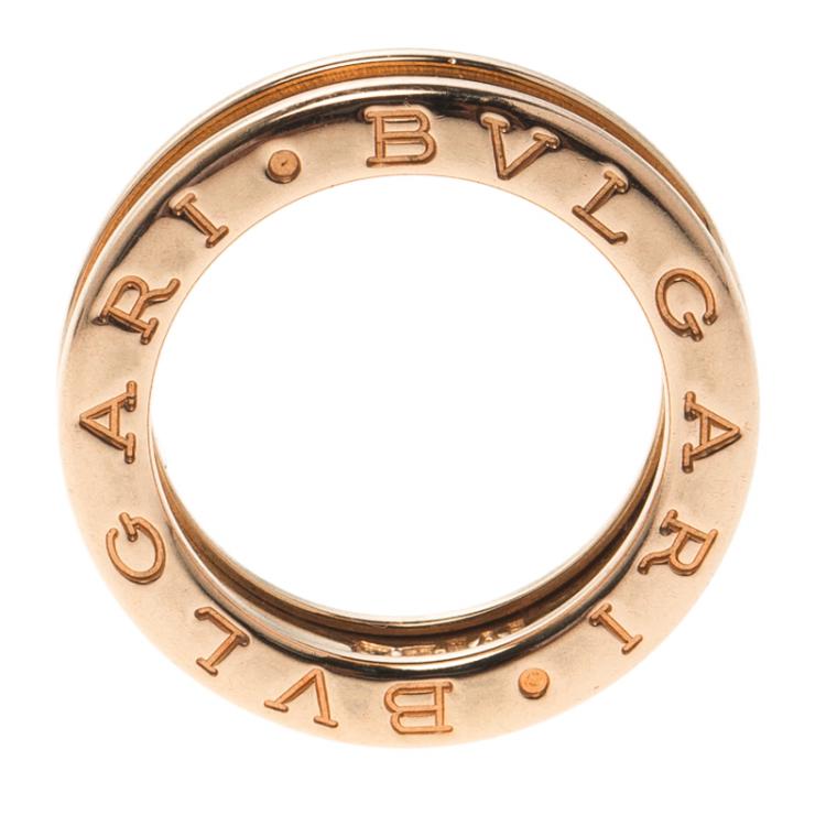 Pre Owned Bvlgari B.Zero1 1-Band 18K Rose Gold Ring Size 47