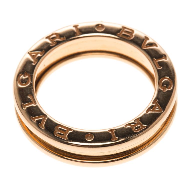 Pre Owned Bvlgari B.Zero1 1-Band 18K Rose Gold Ring Size 47