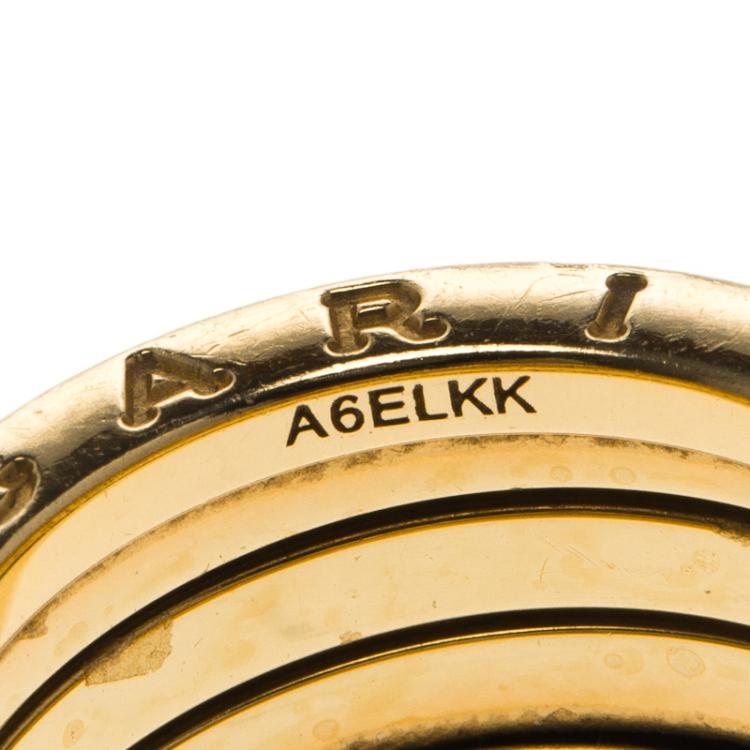 Pre Owned Bvlgari B.Zero1 3-Band 18k Rose Gold Ring Size 54