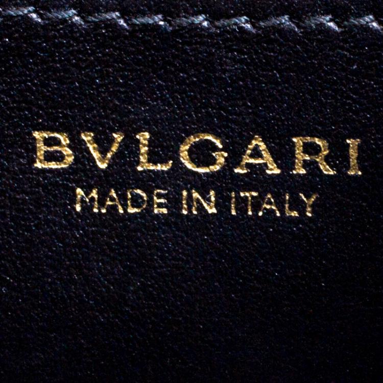Pre Owned Bvlgari Black Leather Forever Crossbody Bag