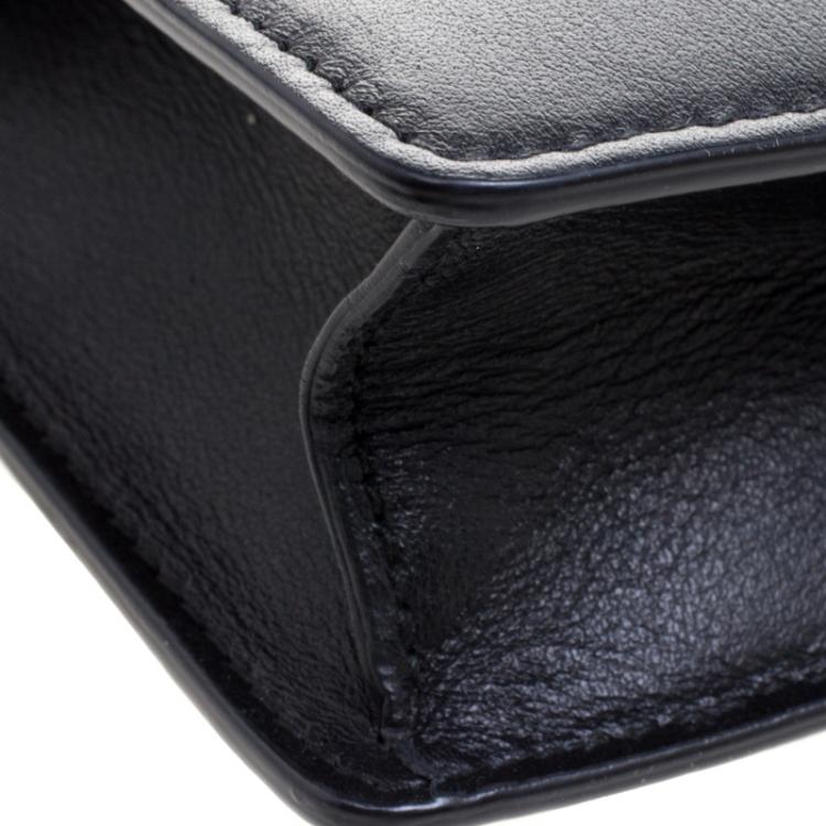 Pre Owned Bvlgari Black Leather Forever Crossbody Bag