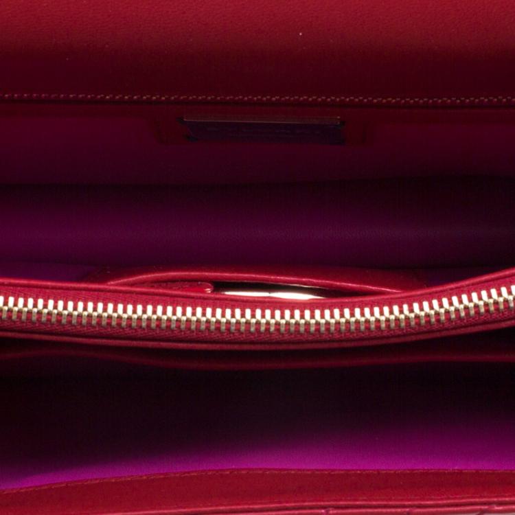 Pre Owned Bvlgari Red Quilted Scaglie Leather Medium Serpenti Forever Shoulder Bag