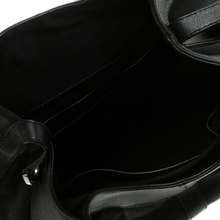 مملوكة مسبقًا Bvlgari Black Fabric and Leather Chandra Hobo
