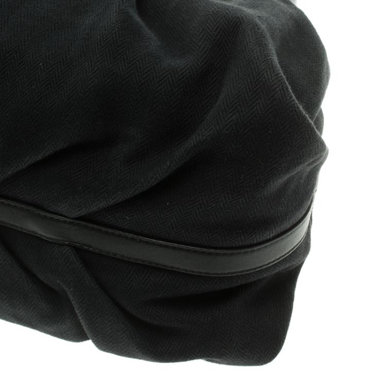 مملوكة مسبقًا Bvlgari Black Fabric and Leather Chandra Hobo