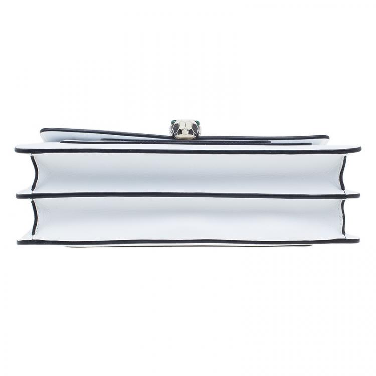 Pre Owned Bvlgari White Calfskin Small Shoulder Bag