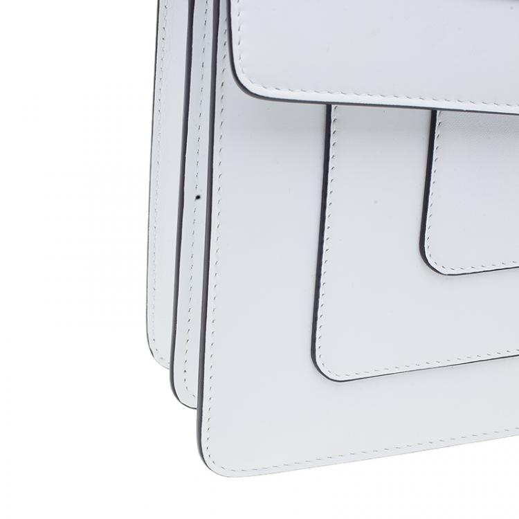 Pre Owned Bvlgari White Calfskin Small Shoulder Bag