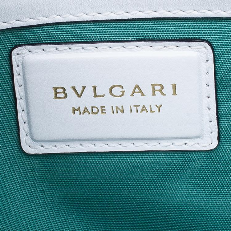 Pre Owned Bvlgari White Calfskin Small Shoulder Bag